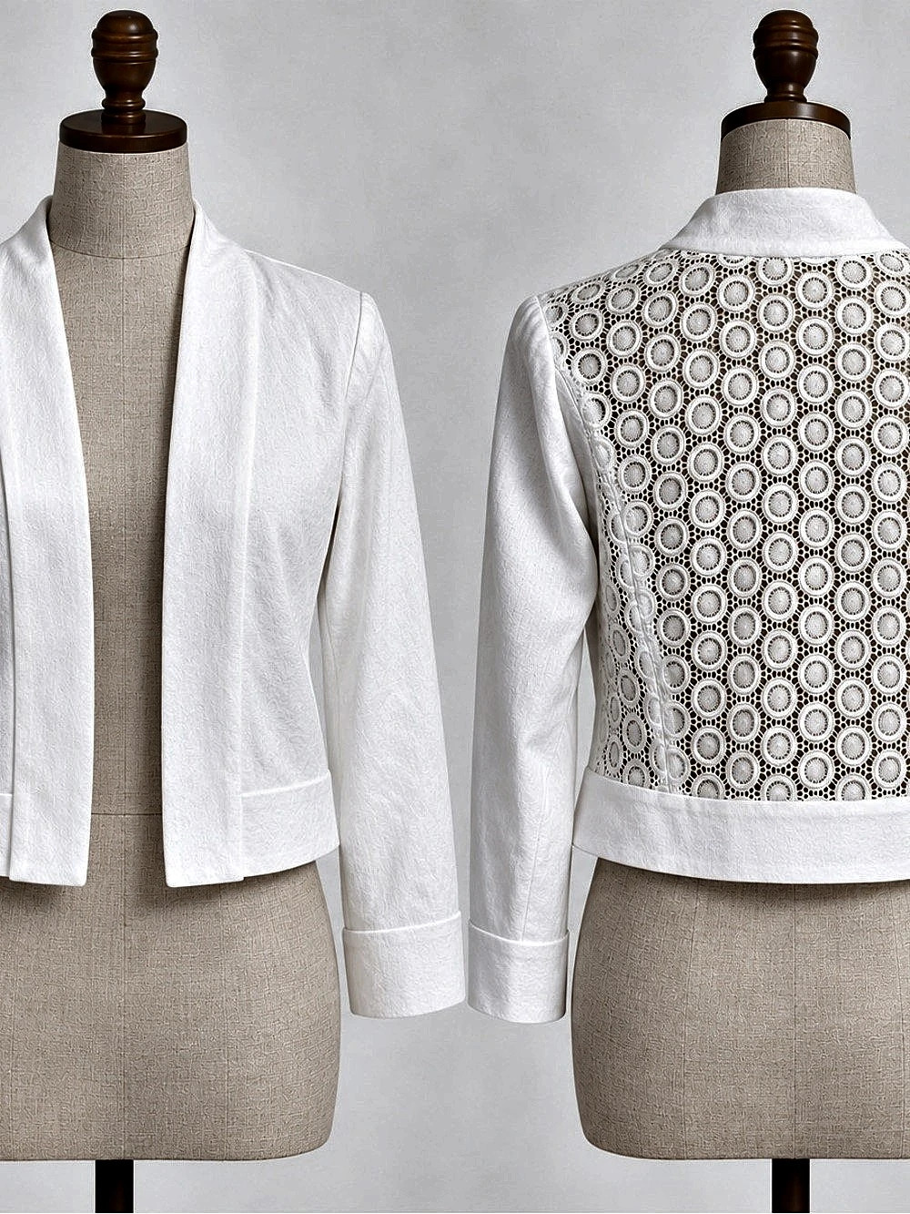 White Open Front Jacket Like New